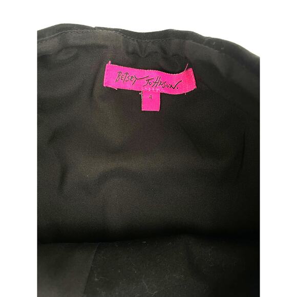 Betsey Johnson Womens Black Strapless Tulip Mini Dress Size 4 - Picture 3 of 5